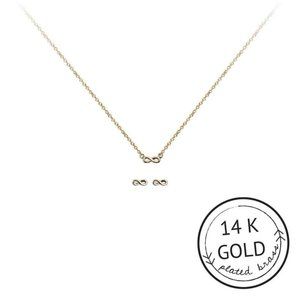 Friends Forever Necklace & Earring Set - Gold